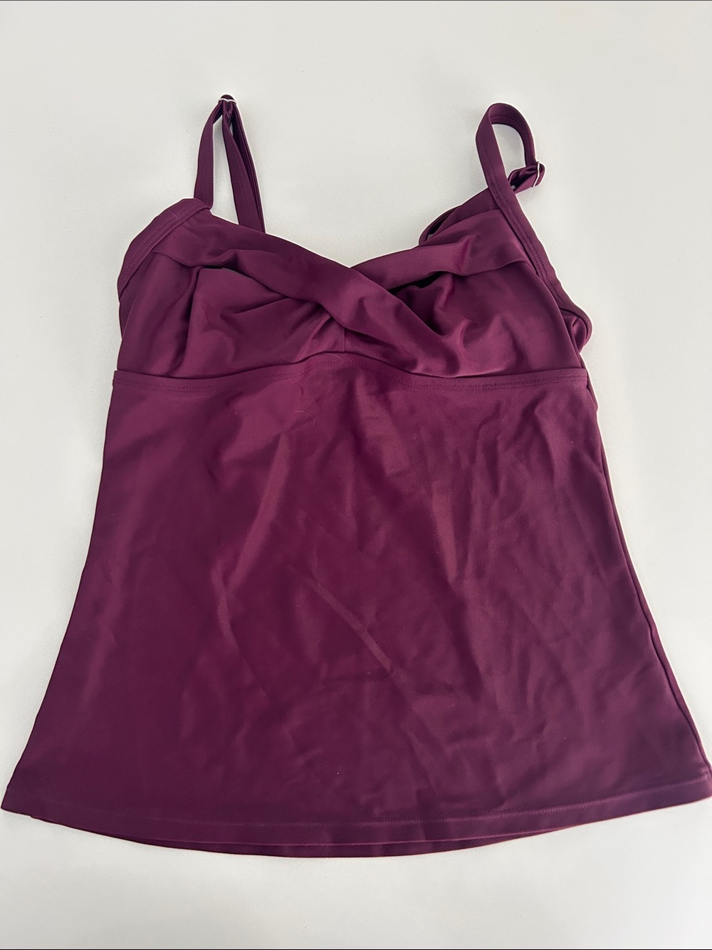Athleta Deep Plum Crossover Tankini